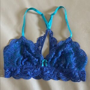 Beautiful Blue Lace Bralette XS